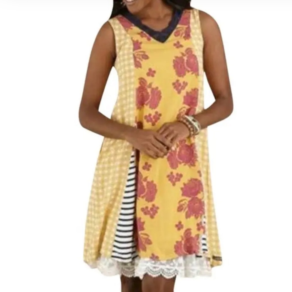 Matilda Jane Yellow Floral Golden Key Dress